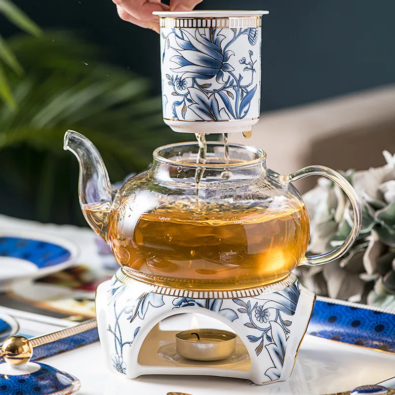 

Hxl fresh floral teapot set - bone china tea set for home afternoon tea