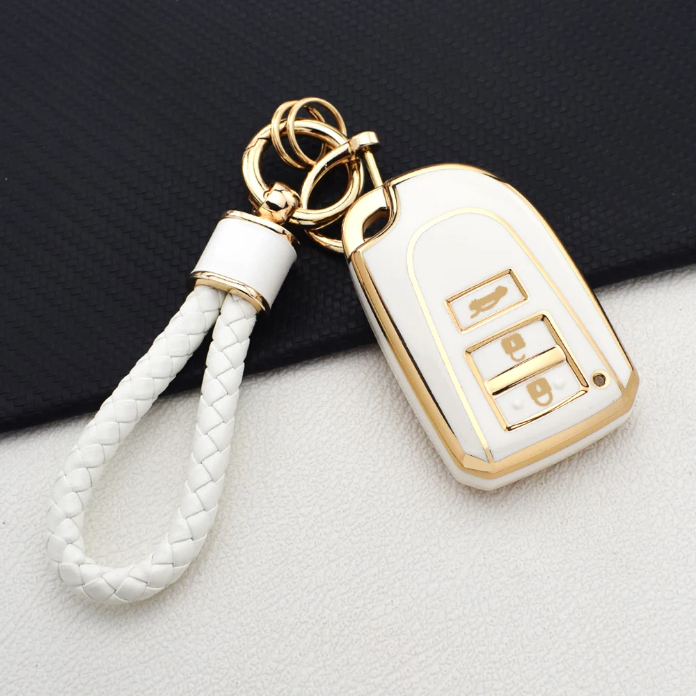 3 Buttons TPU Car Key Fob Shell Case for Toyota Aygo 2017 2018 Yaris X Porte Spade Hiace Regiusage Vios Verso Camry Corolla