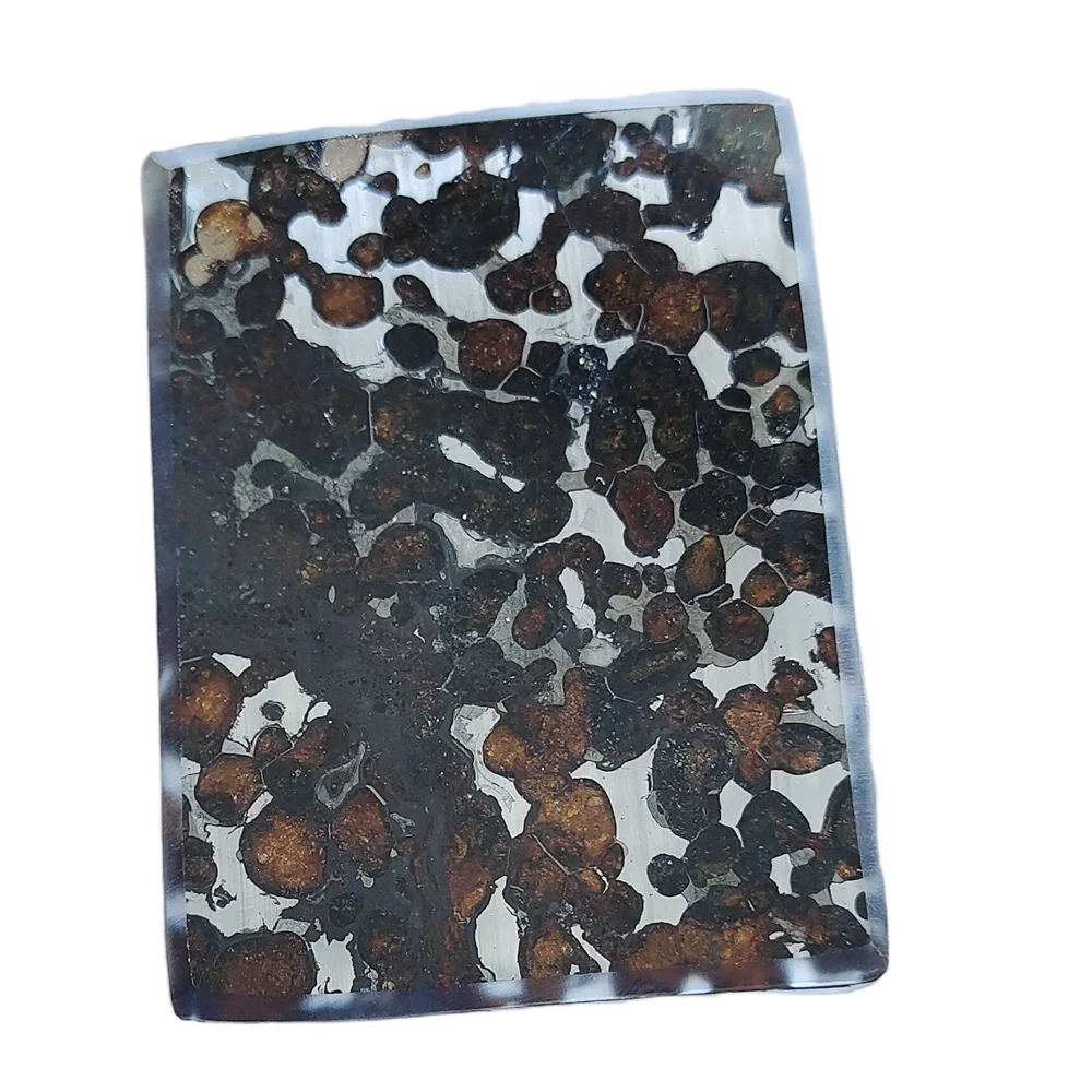 48.2g SERICHO Pallasite Olive Meteorite Slices Natural Meteorite Material Olive Meteorite Specimens - From Kenya - QA288