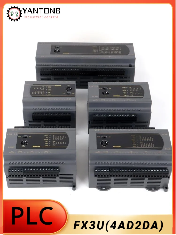 Imagem -05 - Controlador Lógico Programável do Plc Fx3u Fx3u14 20 24 32 40 48 60 64mr t Pulso de Alta Velocidade com Analógico Suporte Ad2da Modbus Rtu