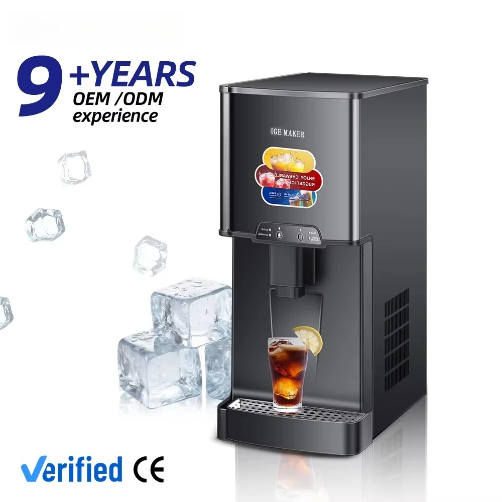 Factory 50kgs/24h Stainless Steel  Water Dispenser with Ice Maker Make Machine for Home Hotel & Outdoor Use