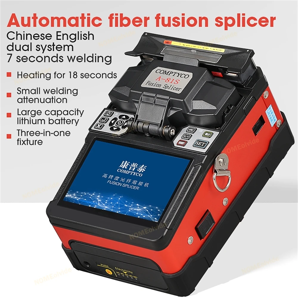 A-81S Orange Fully Automatic Fusion Splicer Machine  Optical Fusion Splicer Fiber Optic Splicing Machine If Fault Compensation