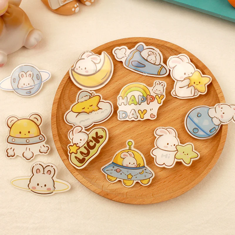 Astronauts, Japanese and Korean Cute Cartoon Pins, Acrylic Breast Pins, Ins Bookbags, Badges, Pendant, Little Rabbit