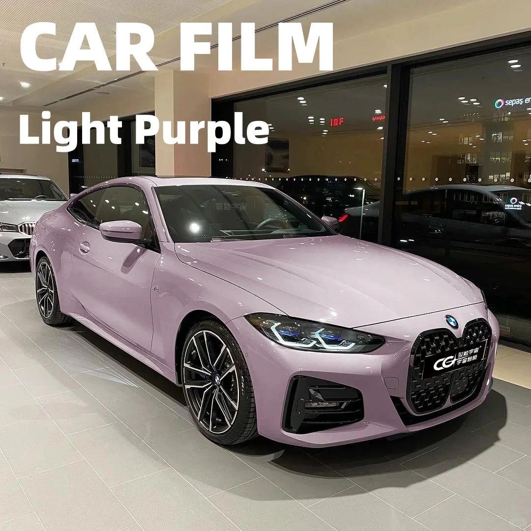 Light Purple Car Film Waterproof Highest Quality Full Vehicle Coverage Vinyl Wrap Vehicle Wrap Car Decoration 1.52*18M/Roll