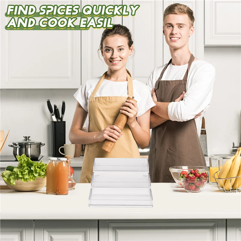 

ALIM-Spice Rack Kitchen Pantry Step Shelf Cabinet Organizer, Spice And Food Kitchen Cabinet Pantry Shelf Seasoning Organizer