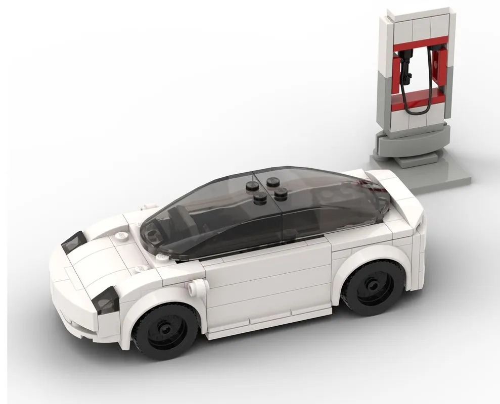 

185 Parts Building Block Car Model City Speed Champion White Sedan Classic Toy Christmas Gift For Boys