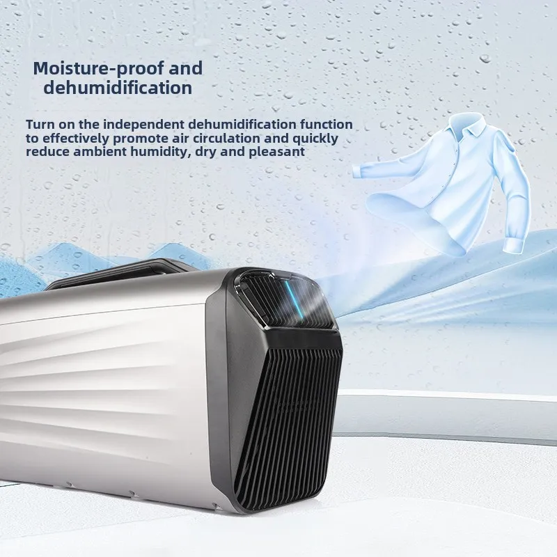 Portable Mobile Refrigeration Air Conditioner Compact All-in-1for CampingRVsOutdoor Use No Drainage Design rechargeable fanwind