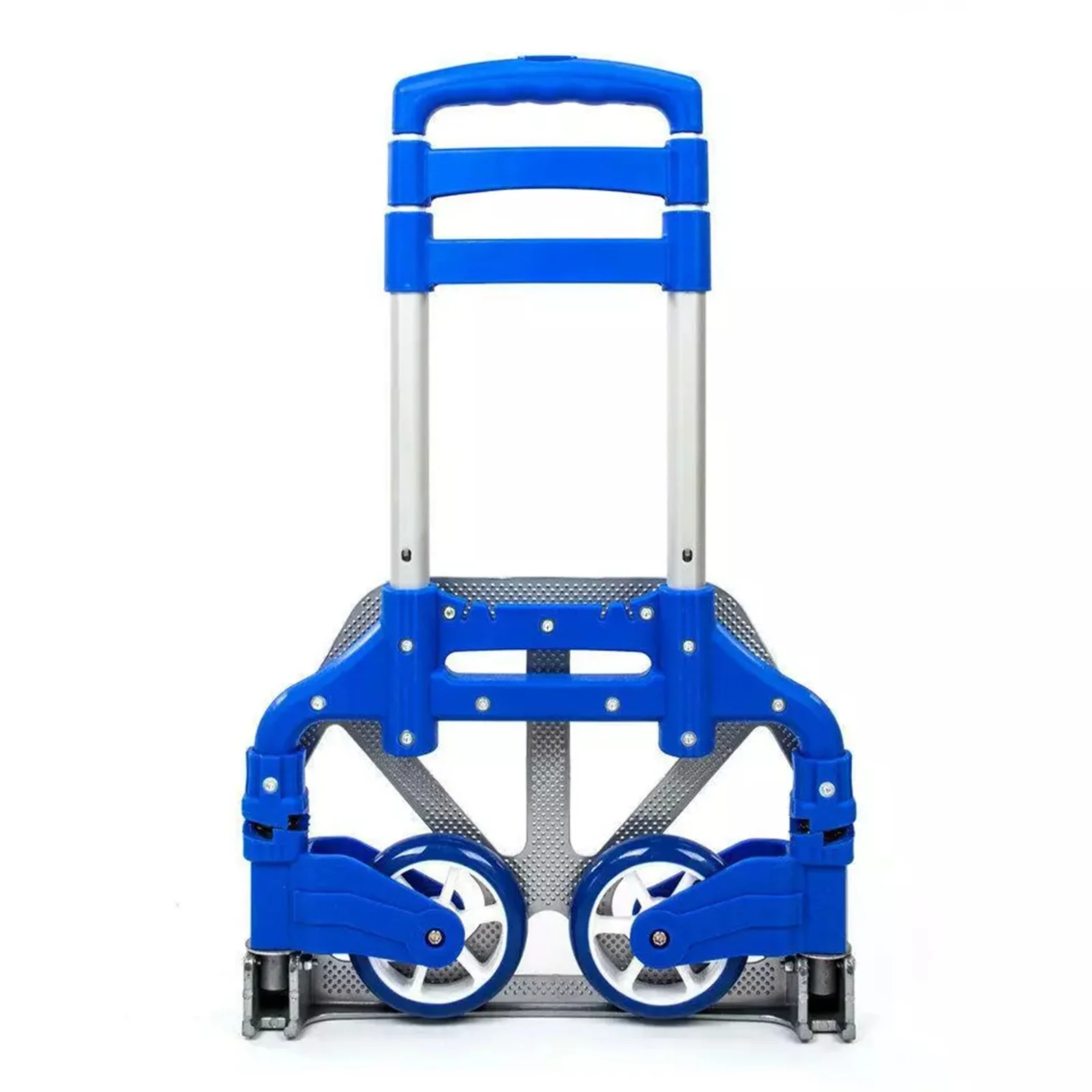 Blue Luggage Cart Folding Dolly Push Truck Hand Collapsible Trolley Black Friday