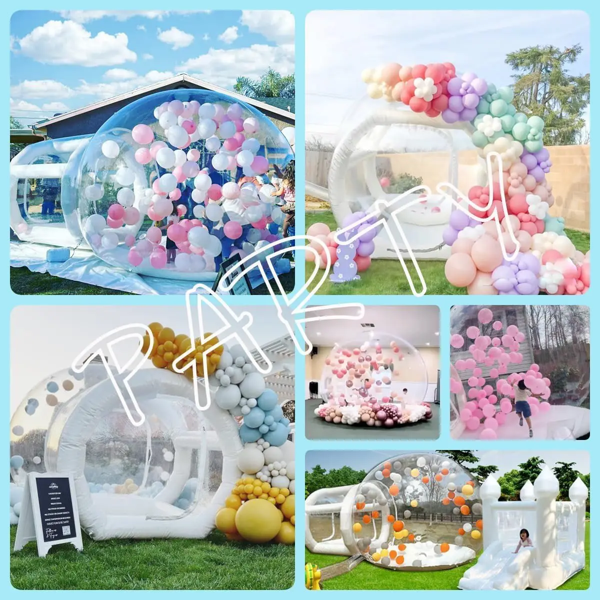 Balloon Inflatable Bubble House With Tent Transparent Dome For Kids Party For Camping PVC 2024 Newly