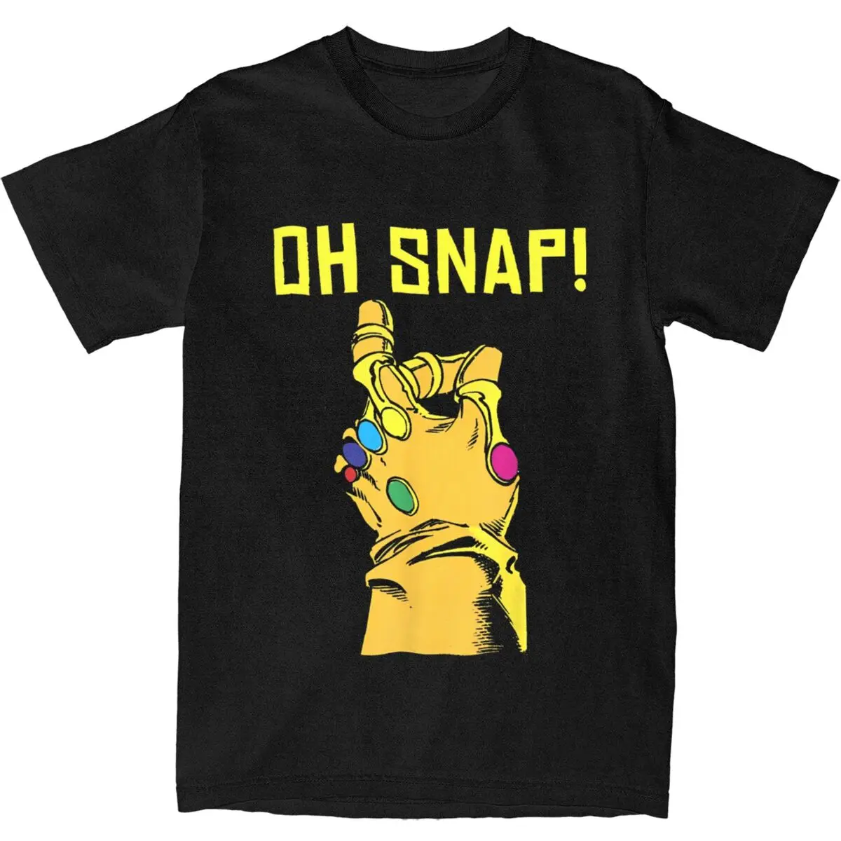 Thanos Infinity Gauntlet Oh Snap T Shirt Summer Y2K Fun T-Shirts 100% Cotton Tshirt For Couple Short-Sleeved Casual Top Tees