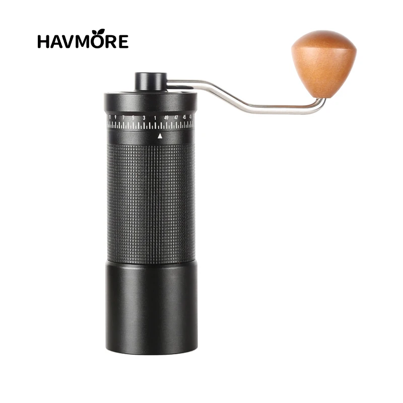 Havmore Mini Tragbare Edelstahl-Kaffeemühle mit Konischem Mahlwerk, Einfache Manuelle Bedienung für den Heimgebrauch