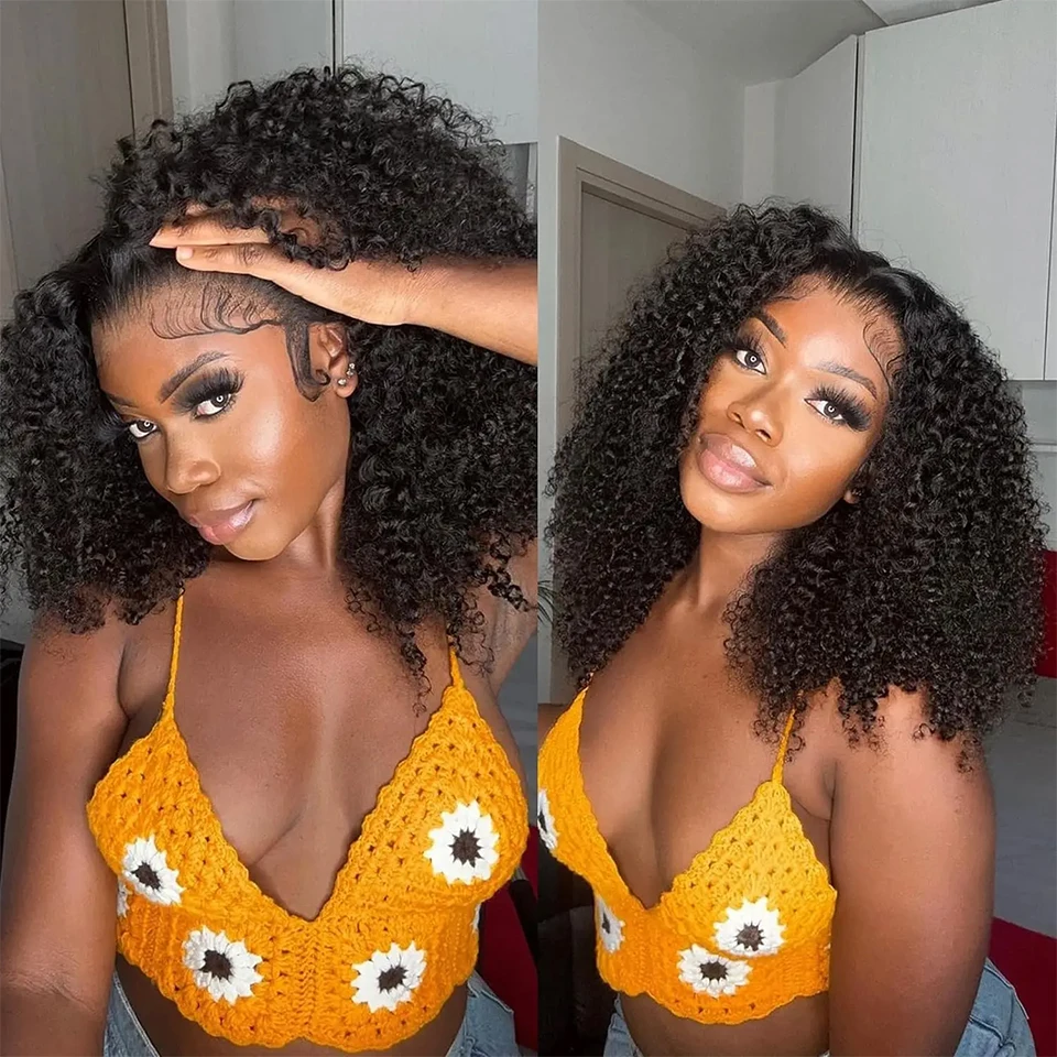 Unprocessed Raw Indian Afro Curly Bundles Human Hair 4A 4B 4C Afro Kinky Curly Human Hair Bundles Double Weft Virgin Human Hair Extensions Natural Color Soft Real Human Hair Weave Bundles For Women Daily Use Birthday Holiday Gift Kpop Popular Hairstyles