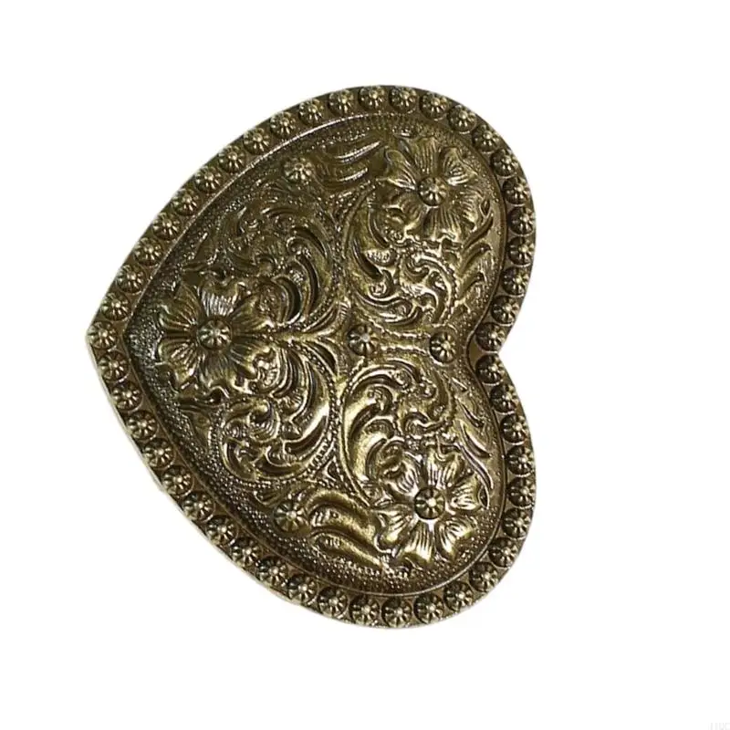 Heart Belt Buckle Replacement Unique Belt Buckle Metal Photo Props Delicate Floral Buckle Gift for Boyfriend 