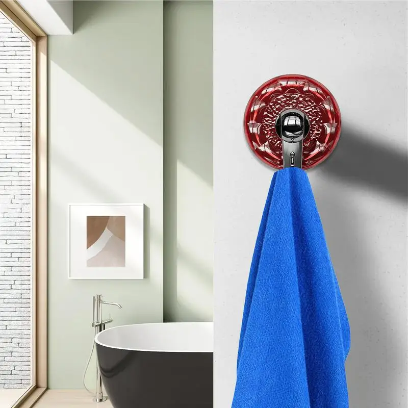 Wall Suction Hooks Corrugated Robe Loofah Hook Removable Bathroom Towel Holder Reusable Vacuum Shower Hooks Multi-purpose For