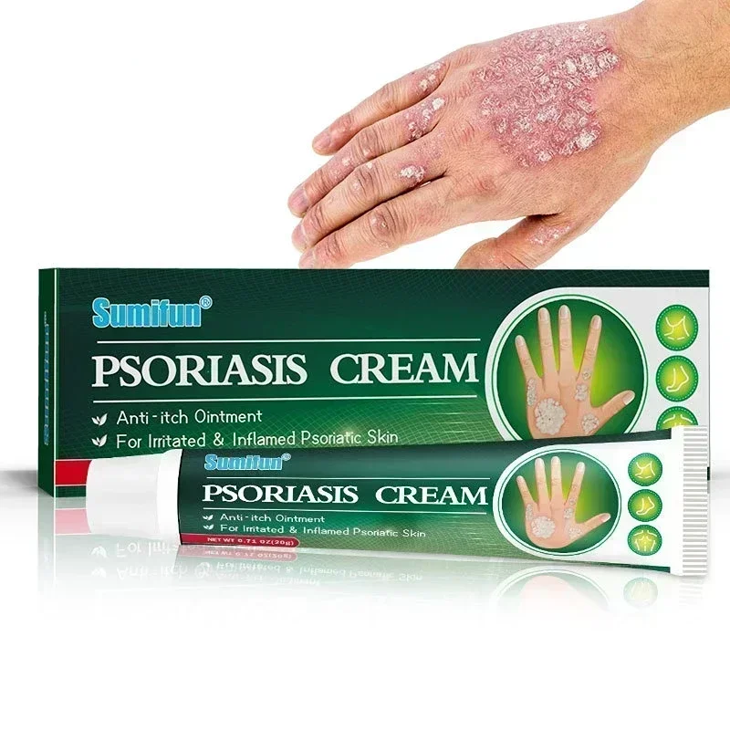 Herbal Psoriasis Treatment Cream Antibacterial Anti-itch Dermatiti Eczema Urticaria Alergy Skin Ointment Beauty Health Body Care