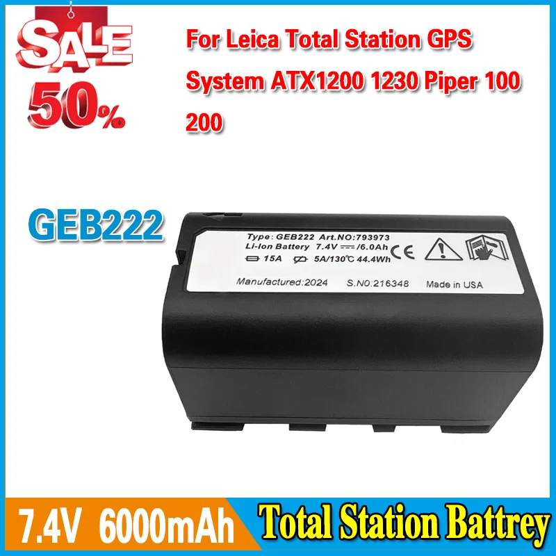 

GEB222 Battery For Leica Total Station GPS System ATX1200 1230 Piper 100 200 Lases Survey Instruments Rechargeable Battery