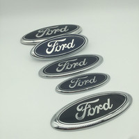 1pcs 3D blue for Car Front Head Hood Bonnet Emblem Rear Tail Bumper Trunk Steering Wheel covers Sticker Badge Decal styling