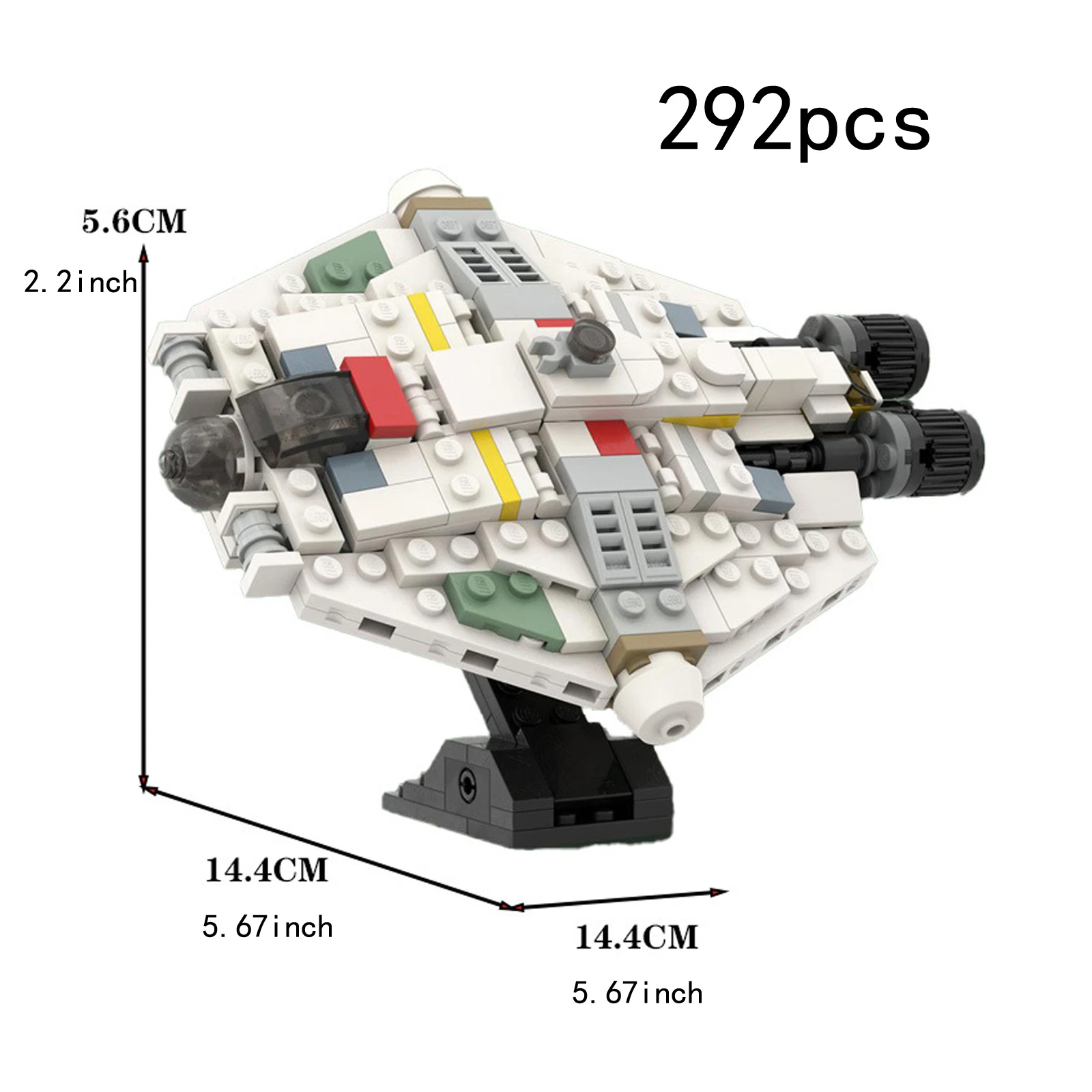 Phantom spaceship building block model sci-fi movie assembly brick toy birthday gift for planetary fans