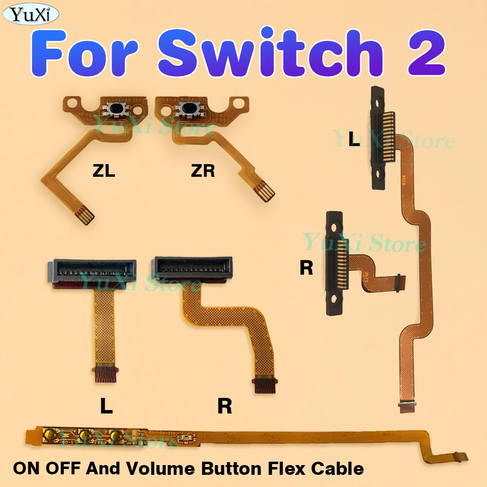 

For Switch 2 Handle Left Right Slide Block Linker L R Host Link Block Socket ON OFF Volume Button Ribbon Flex Cable ZL ZR Cable
