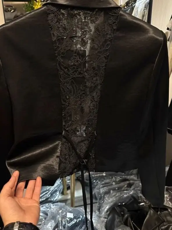 

Spring 2026 New Sle Women's ort Lace Splice Jaet Breathable Polyurethane Elastic Fiber Bal Design Premium Feeling