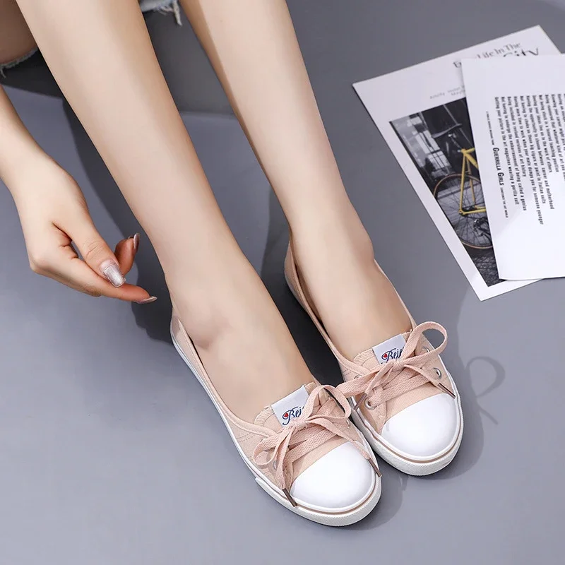 Sneakers Shoes for Women 2022Zapatillas Mujer Solid Sapatilha Feminina Zapatilla Tenis Feminino Lace-up White Chaussures Plates