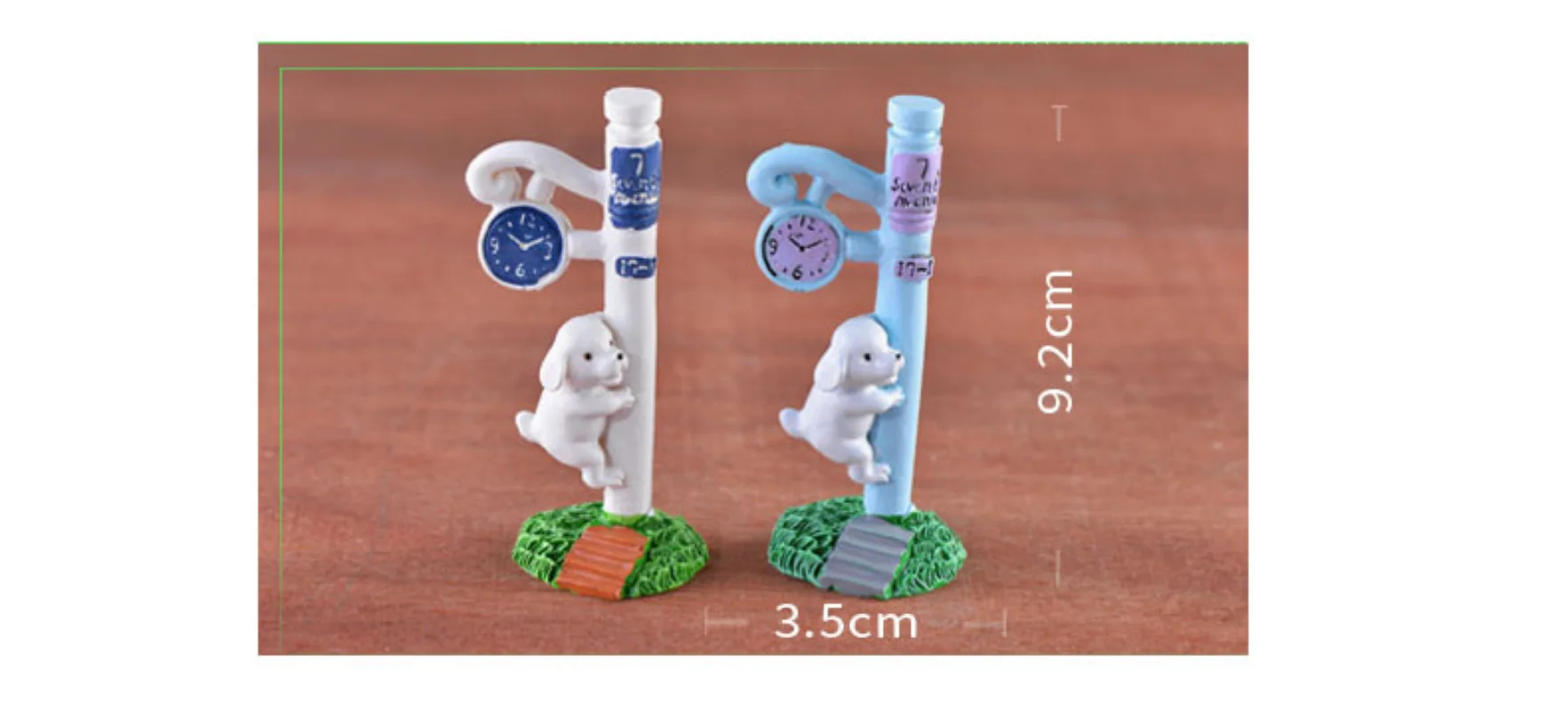 1PC Dog Climb Clock Miniature Figurine DIY Accessories Doll House Decoration Fairy Garden Cartton Animal Models Girl Toy Gift