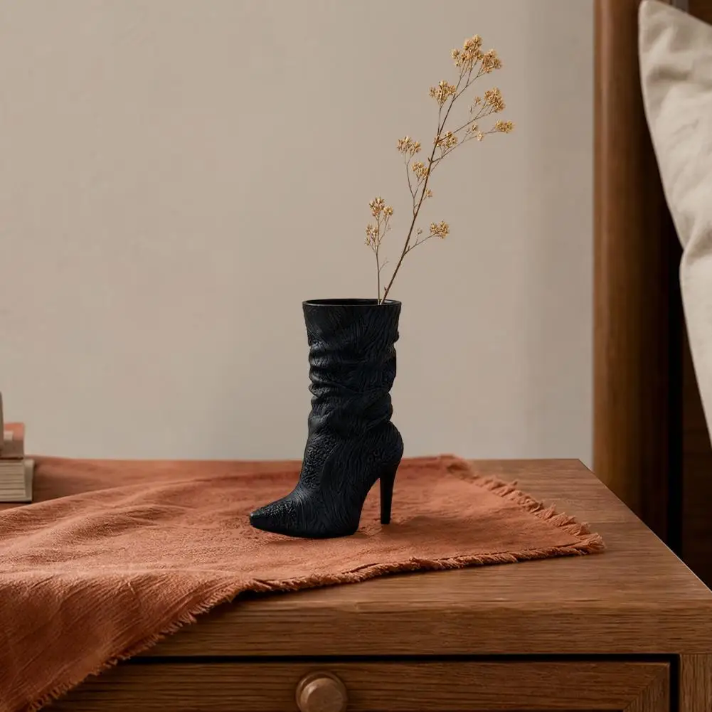 Artificial Flower Vase High-heeled Shoe Vase 3d Printed Home Decor Sculpture Stylish Flower Holder for Dried Artificial Floral