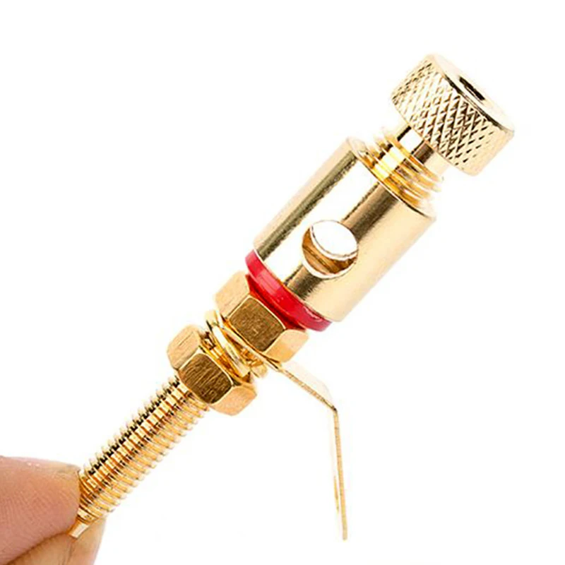 4Pcs Gold Plated Amplifier Speaker DIY Lengthen Terminal Binding Post Banana Plug Socket Connector Suitable for 4mm Banana Plugs