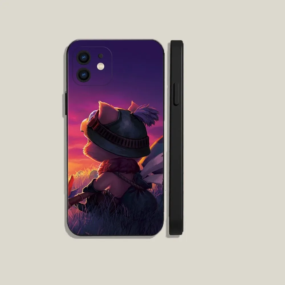 L-League of Legends Teemo Phone Case For iPhone 15,14,13,12,11,Plus,Pro Max,XS,X,XR,SE,Mini,8,7 Soft Silicone Black Cover