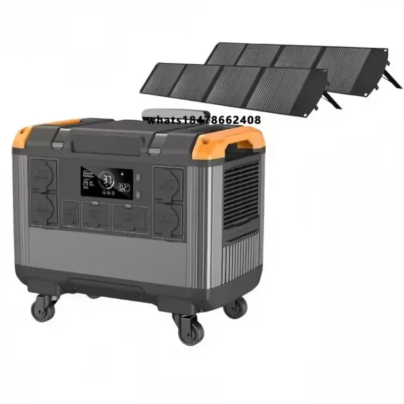 solar generator set 3000W solar generator with 200W monocrystalline silicon solar panel