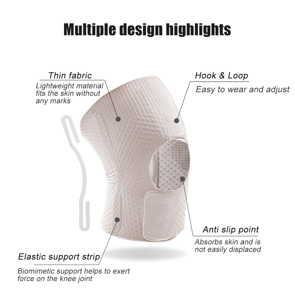 1PC Knee Brace with Side Stabilizers For Relieve Meniscus Tear Knee Pain ACL MCL Arthritis,Breathable Adjustable Knee Support