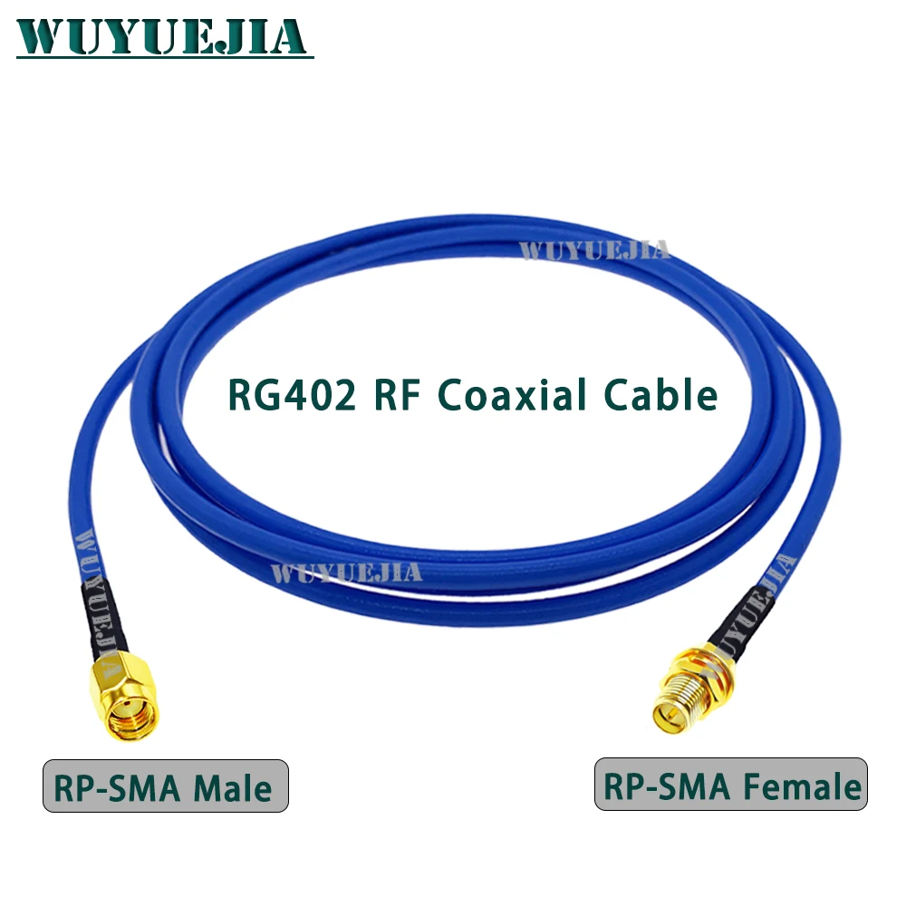 RP-SMA Male to RP-SMA Female Jack Connectors RF Coaxial Cable RG402 Semi-Felxible 0.141