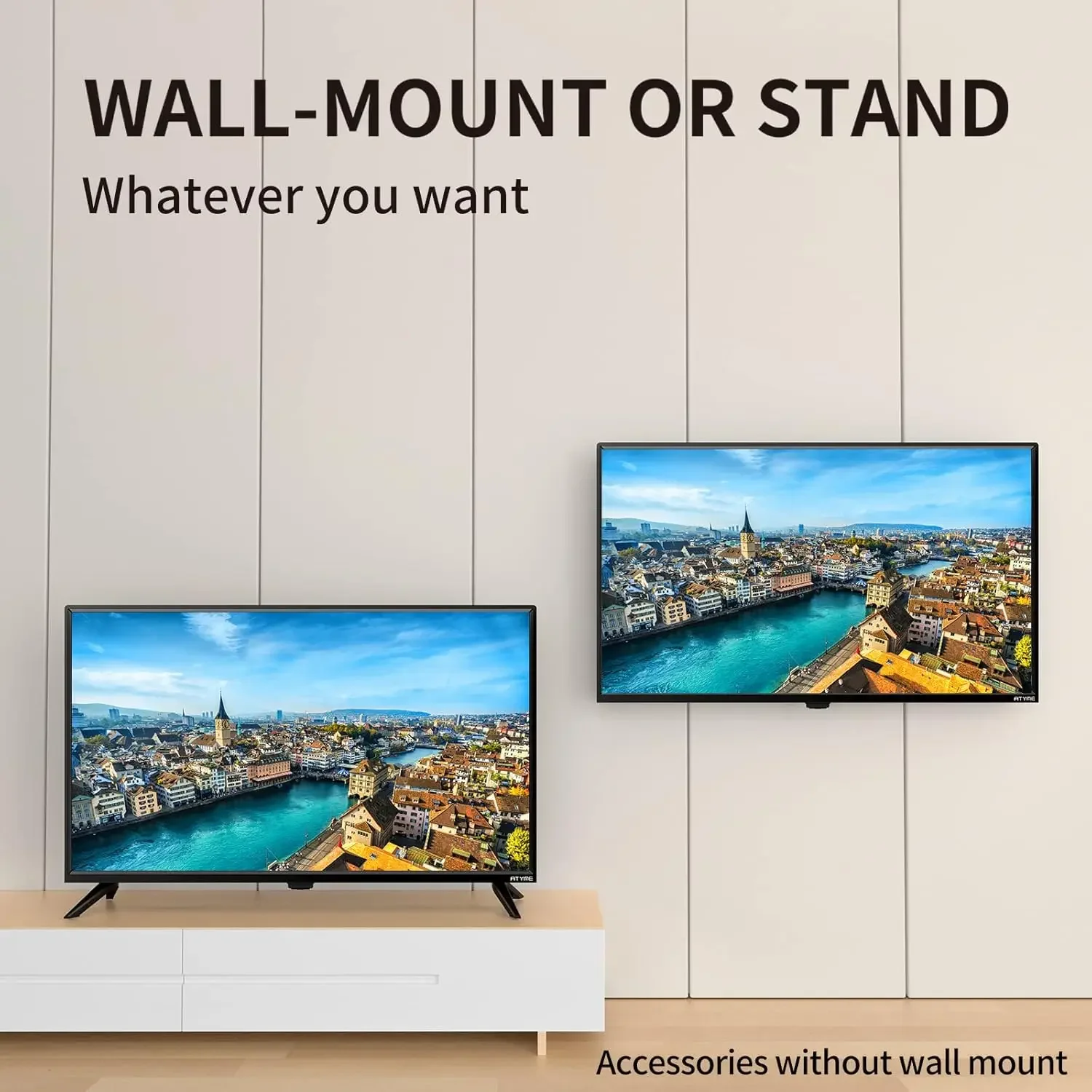 32 بوصة فئة 60 هرتز 720p HD LED TV شاشة مسطحة 1 * USB 3 * HDMI 1 * VGA ARC ثنائي القناة 8 واط مكبرات الصوت مراقبة التلفزيون 320GM5HD