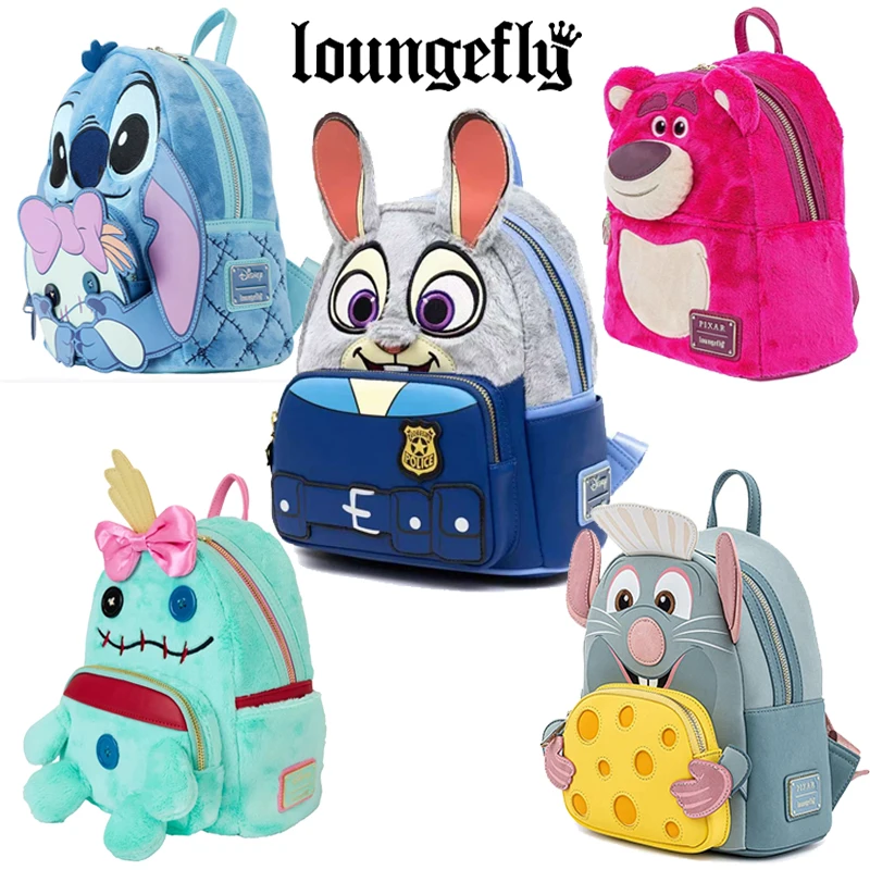 

new Loungefly Disney Plush Skin Series Zootopia Judy Hopps Lotso Stitch Mini backpack