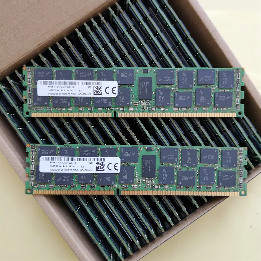 1 pz MT36JSF2G72PZ-1G9E1 per MT memoria 16G 16GB 2 rx4 DDR3 PC3-14900R 1866 RAM