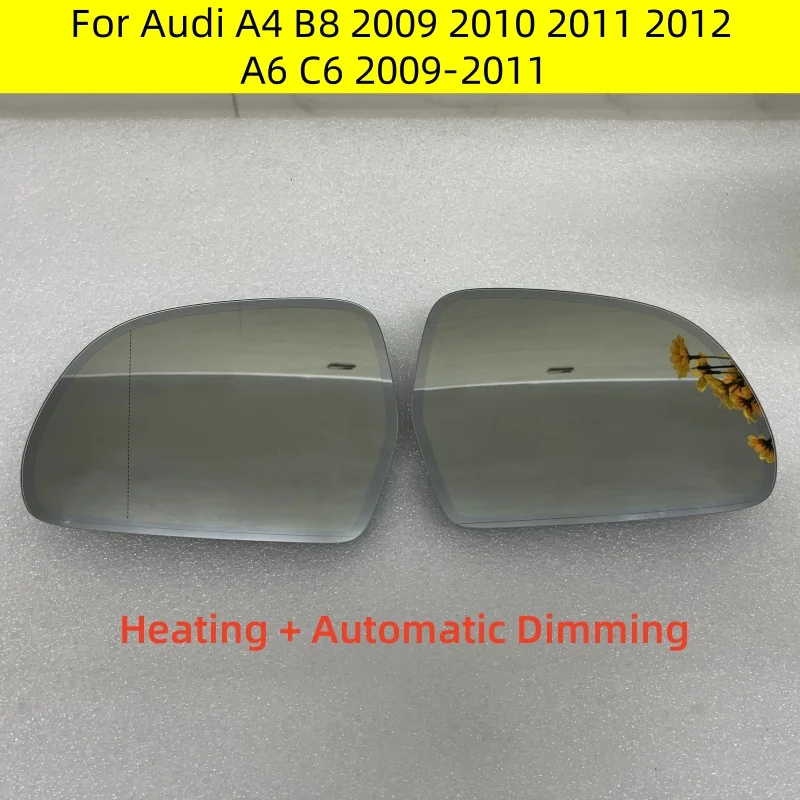 

For Audi A4 B8 2009 2010 2011 2012 A6 C6 2009-2011Auto Dimming Anti-Glare Heated Rear Mirror Glass Left or Right New