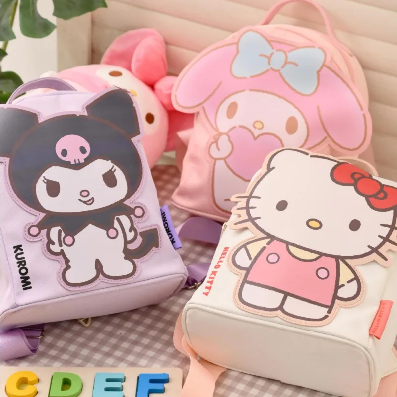 

Original Sanrio Children's Backpack Kuromi HelloKitty Cuteness with Adjustable Straps and Large Capacity for Kids