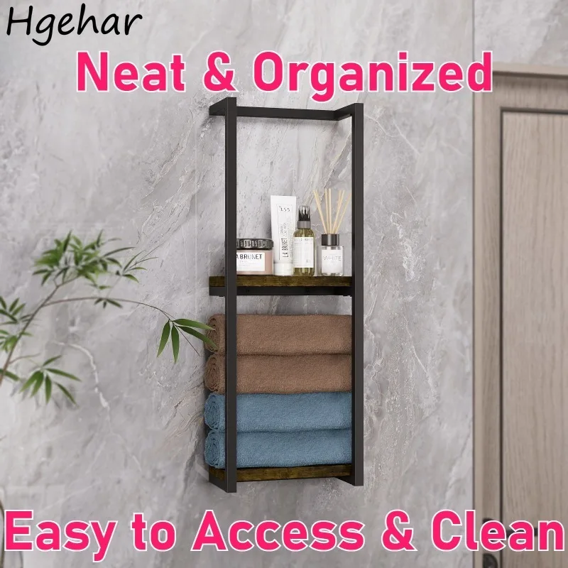 

Towel Racks Easy To Access & Clean Neat Organized Wrought Iron Disassembly Assembly Household Bathrooms Storage Rack Decorations