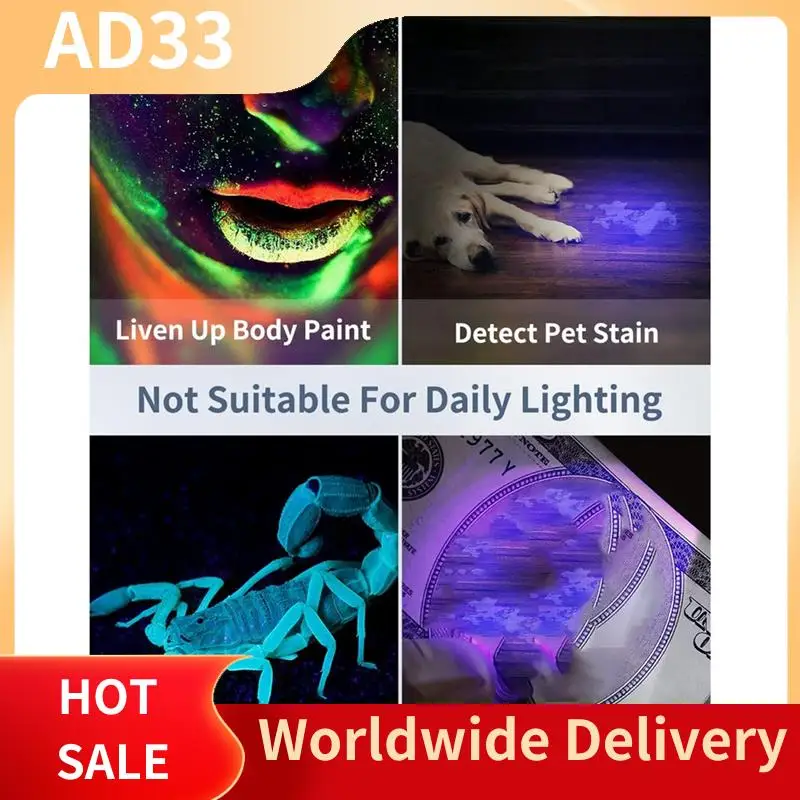 

Top Deals Mini UV LED Keychain Flashlight Battery Powered Fluorescent Torch Kit 10 Lumen Portable Purple Light Detector, 20 Pack