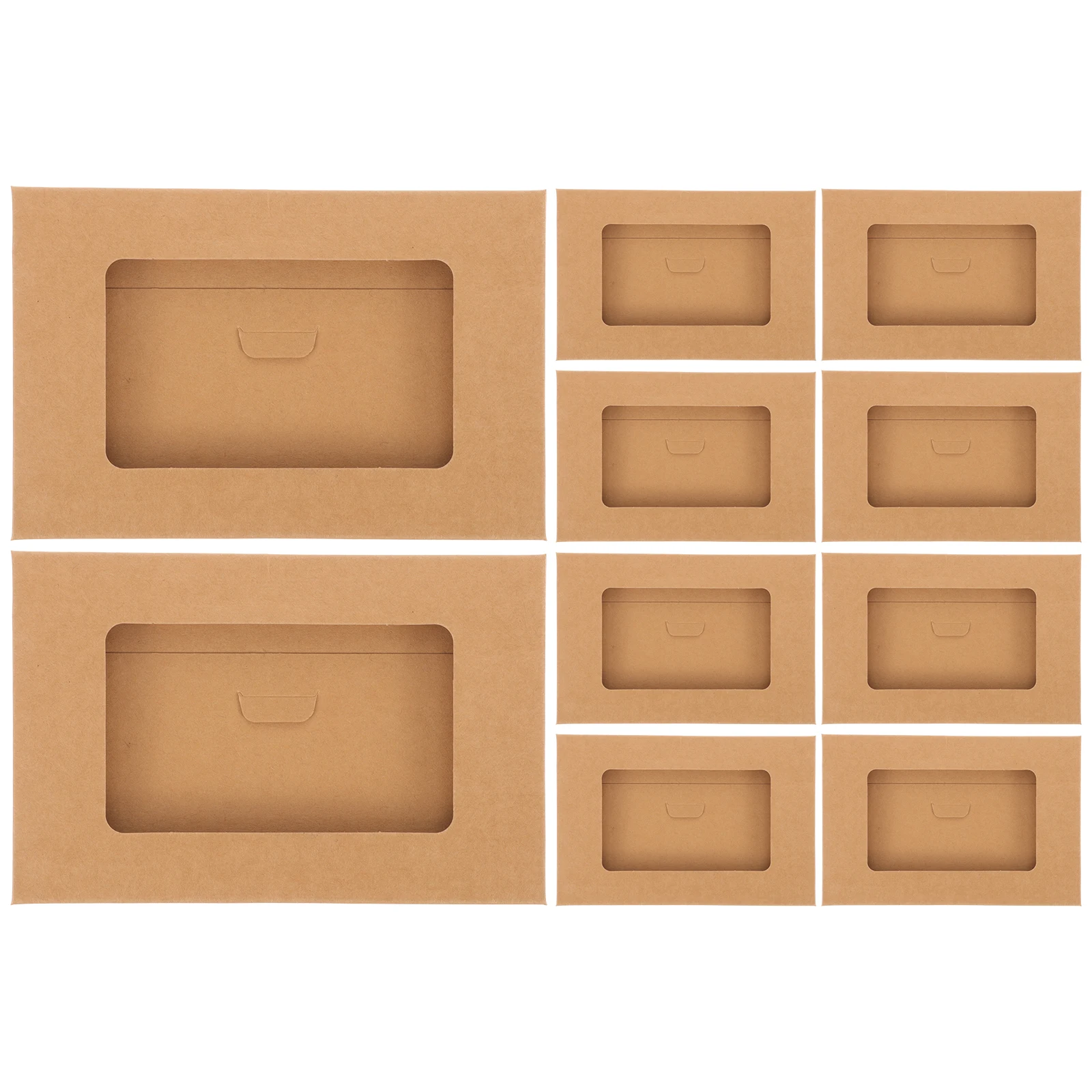 10 قطعة صناديق البطاقات البريدية كرافت ظرف ورقي صندوق تخزين نافذة مفتوحة تصميم للرسائل كتالوجات الفواتير التقارير السنوية #2