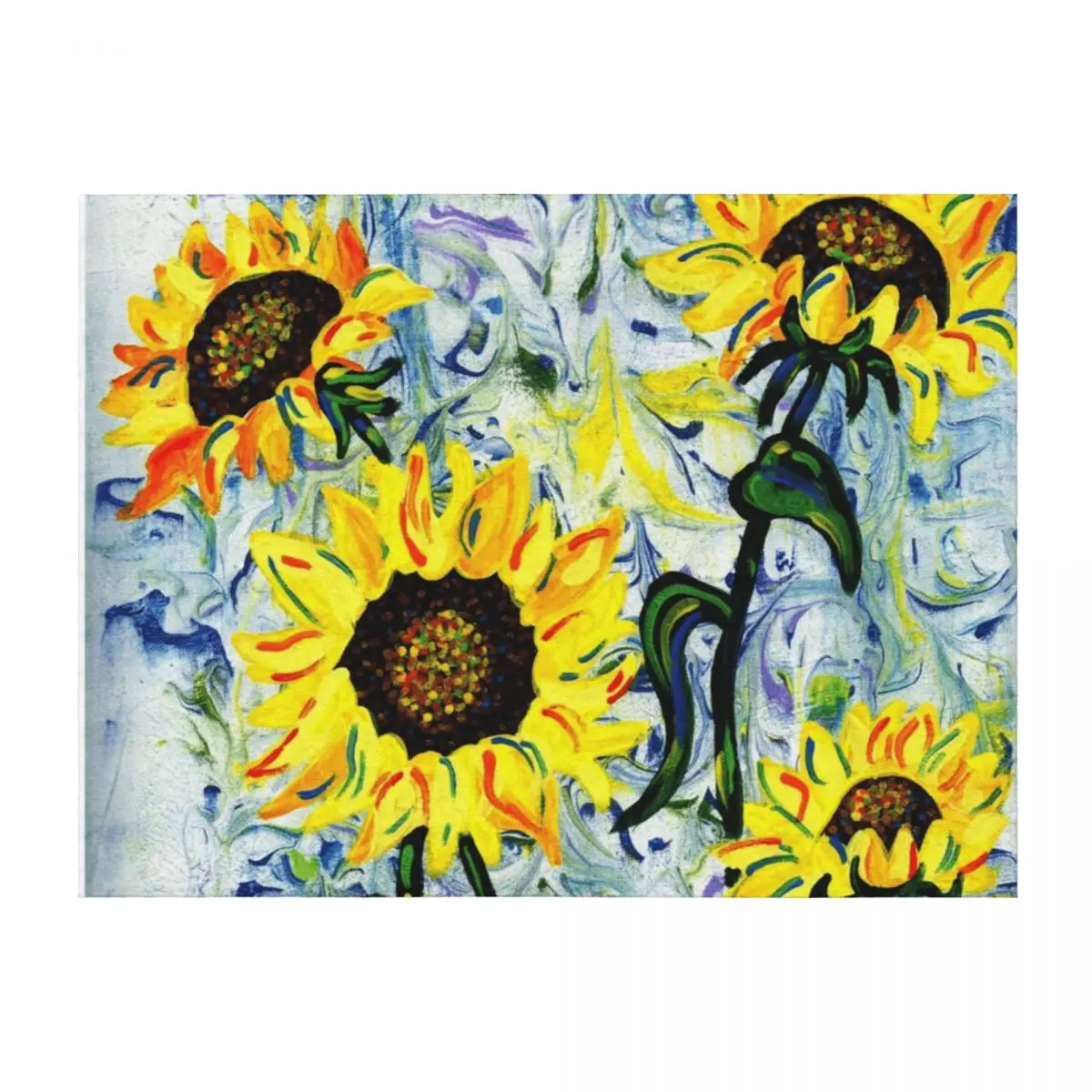

Wild Sunflower Throw Blanket Luxury Throw Loose Blankets For Sofas wednesday Blankets