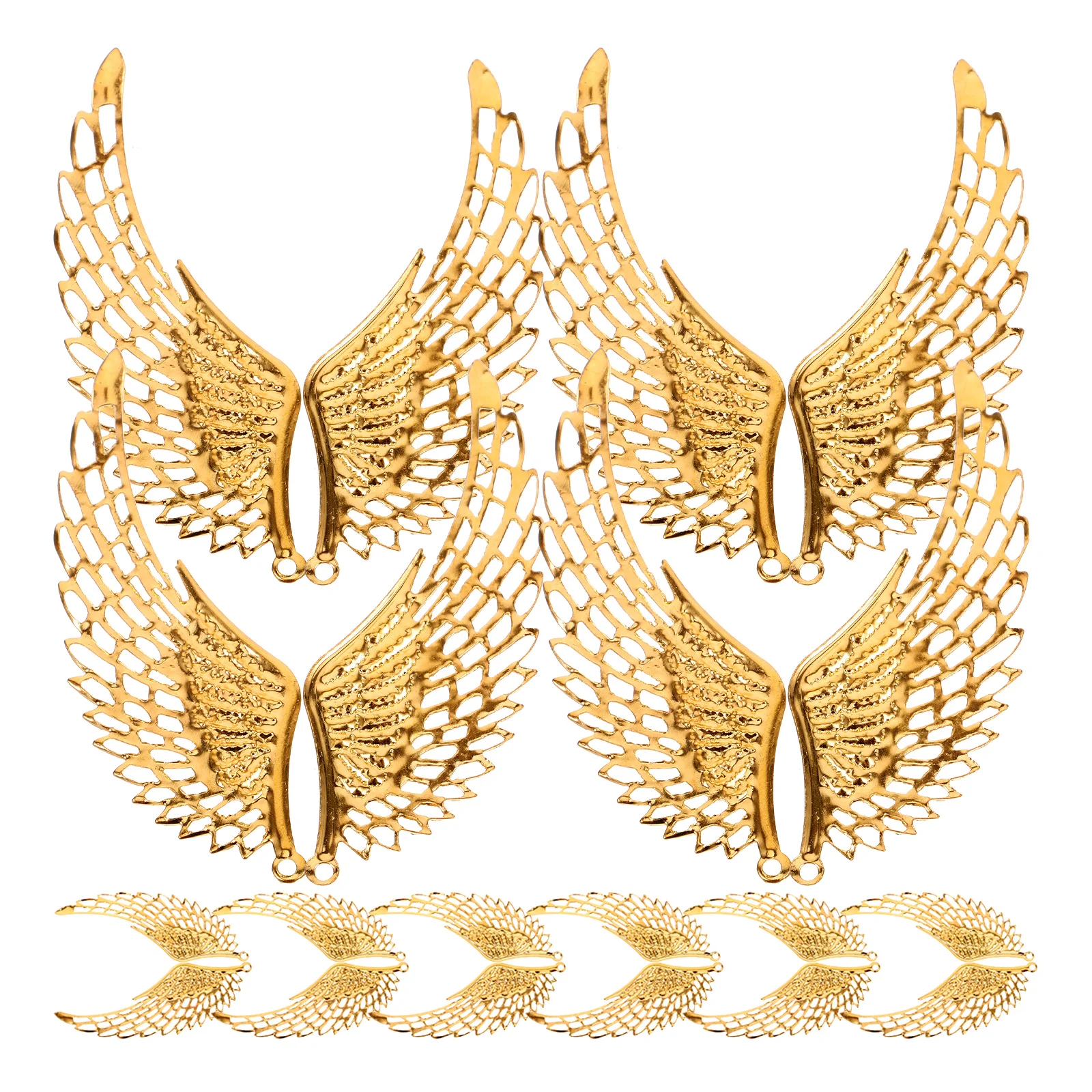 

Earrings Pendant Vintage Hairpin Accessories Charms Metal Angel Wings for Crafts Small Size Jewelry