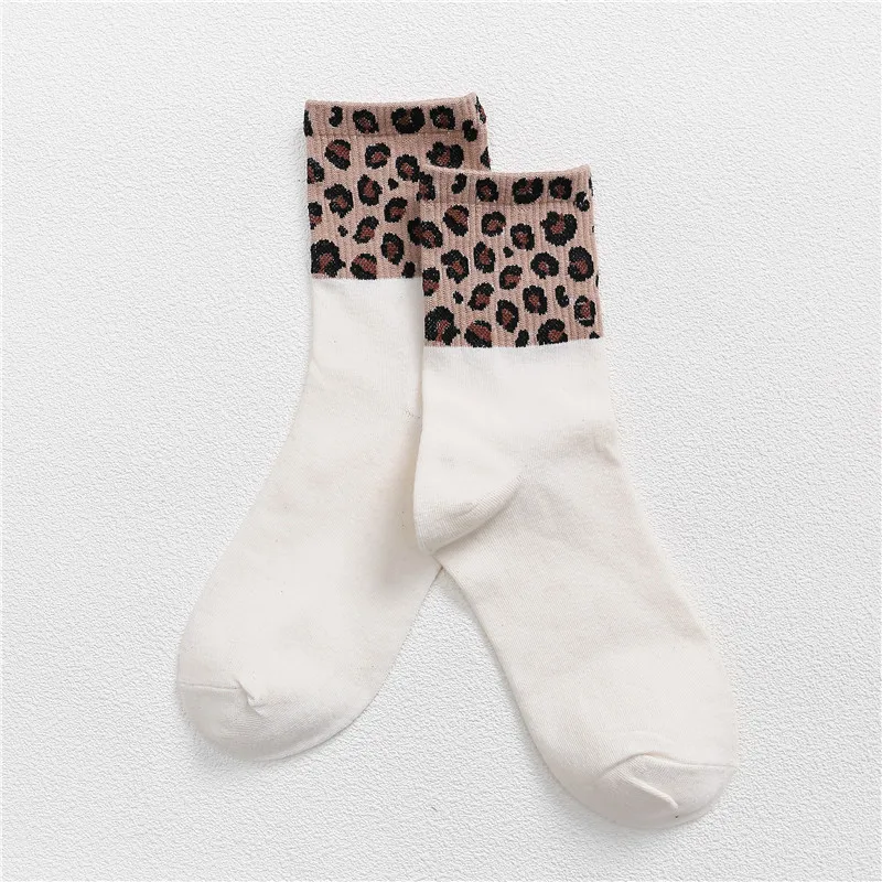 3 pairs of leopard-print patchwork women's ankle socks, fashion-forward and suitable for all seasons