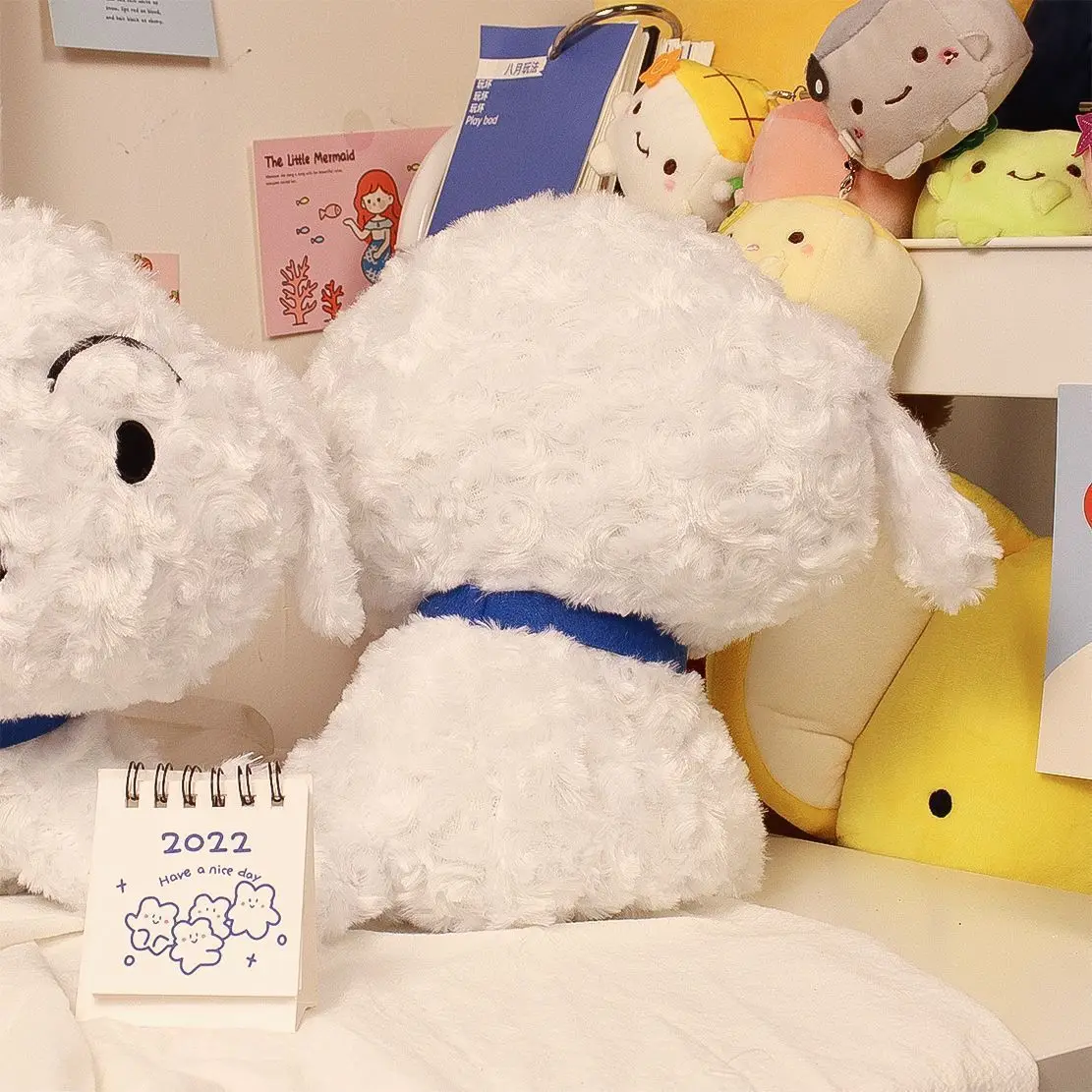 30cm Plush Doll Anime Crayon Shinchan Figure Kawaii Decorate Girl Little White Doll Toy Good Looks Pp Cotton Pillow Doll Gift