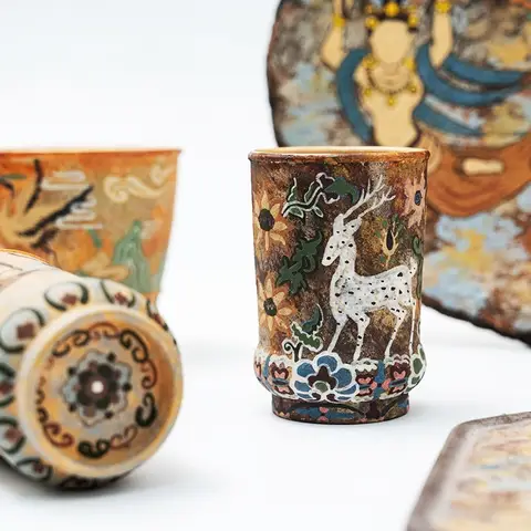 6 färger keramik underglasyr färgad sandsten glasyr keramisk målning dekorativ sandkorn textur sten sand färgämne 8 best sales Keramikunderglasyr - №6