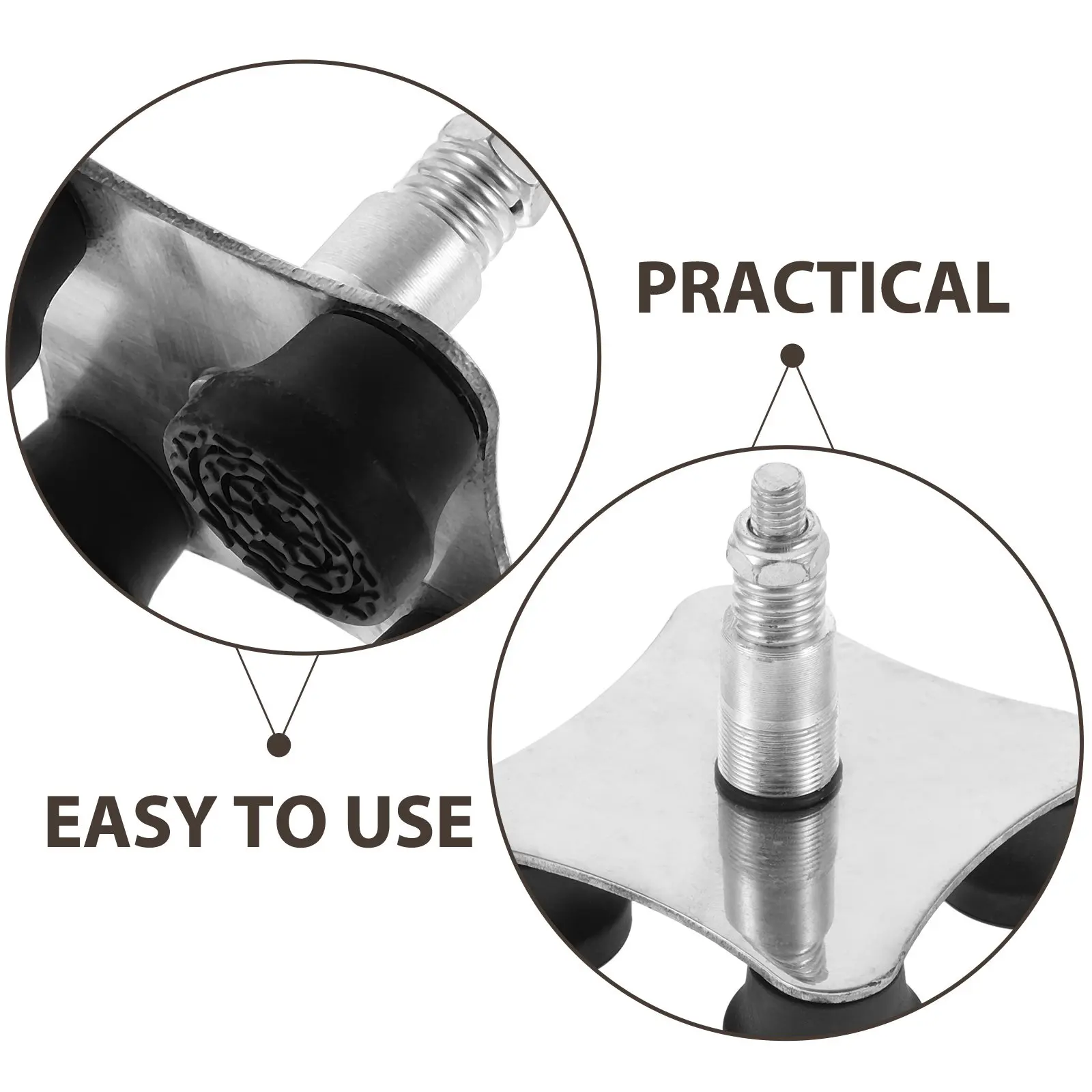 Quad Cane Tip Replacement Set Nonskid Walking Pole Tips for Standard Folding Cane Crutch Trekking Stick Balance Stability