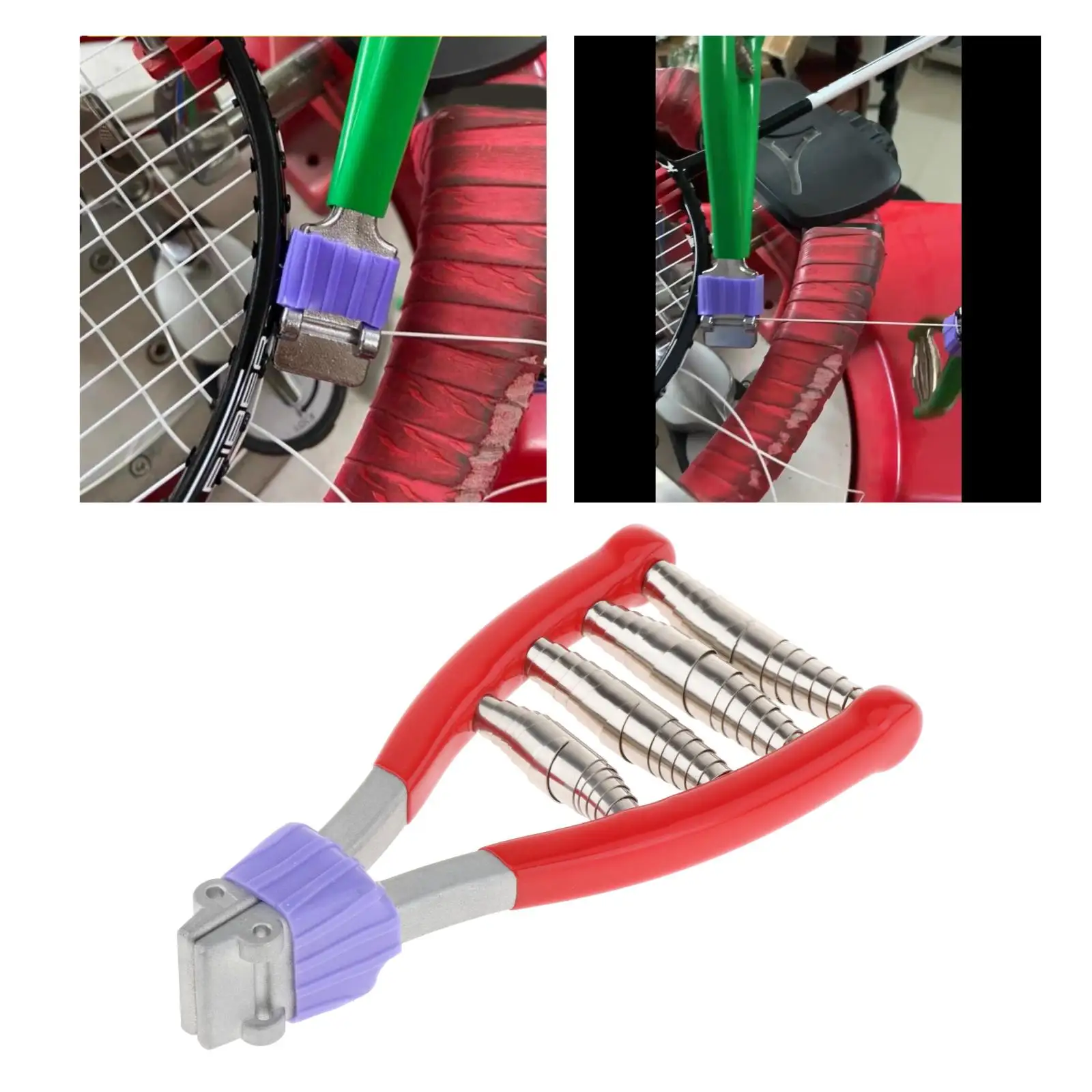 Professional Stringing Machine Starting Clamp, Tennis Stringing Tool Red Manual