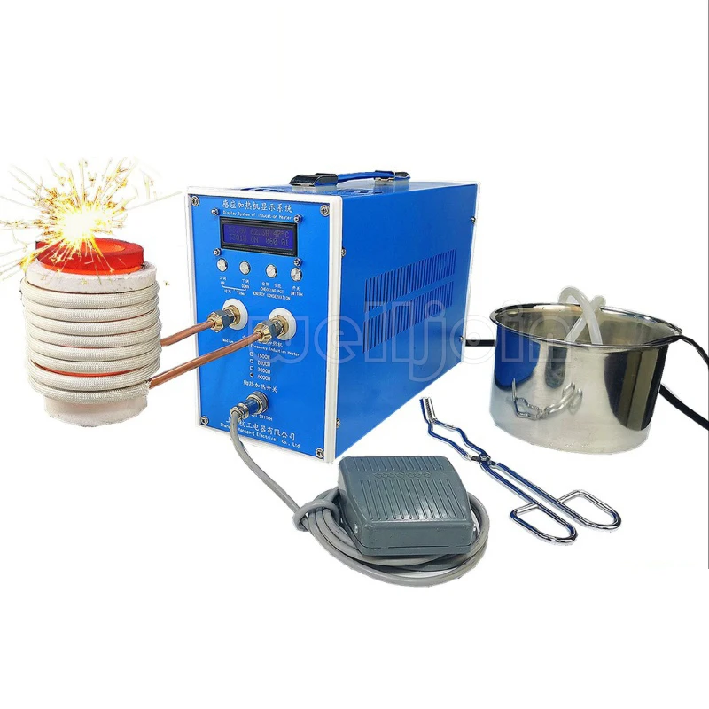 Upgraded version 220V  High-frequency Induction Heating Machine ZVS Induction Heater Silver Gold Melting Furnace