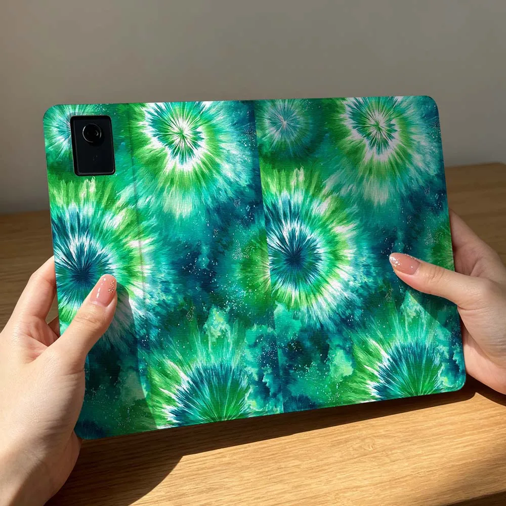 Green swirl pattern Fashion For Xiaomi Poco Redmi Pad 8 2 4 5 6 6S 7 7S SE Pro 14 11 11.2 12.1 12.5 Inch Tablet Case