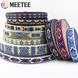 10Meters Meetee 13/20mm Polyester Ethnic Jacquard Webbing Backpack Belt Garment Decorative Ribbon Tape DIY Sewing Accessories